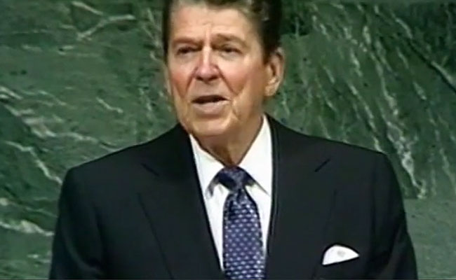 ο Προεδρος Reagan στον ΟΗΕ